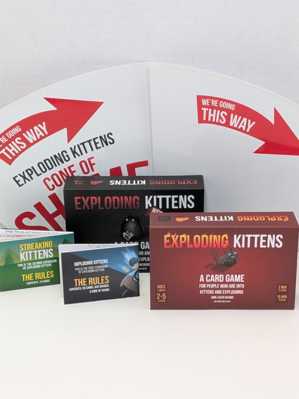 Exploding Kittens Original Kickstarter Plus NSFW Edition & 3 Expansions Unplayed